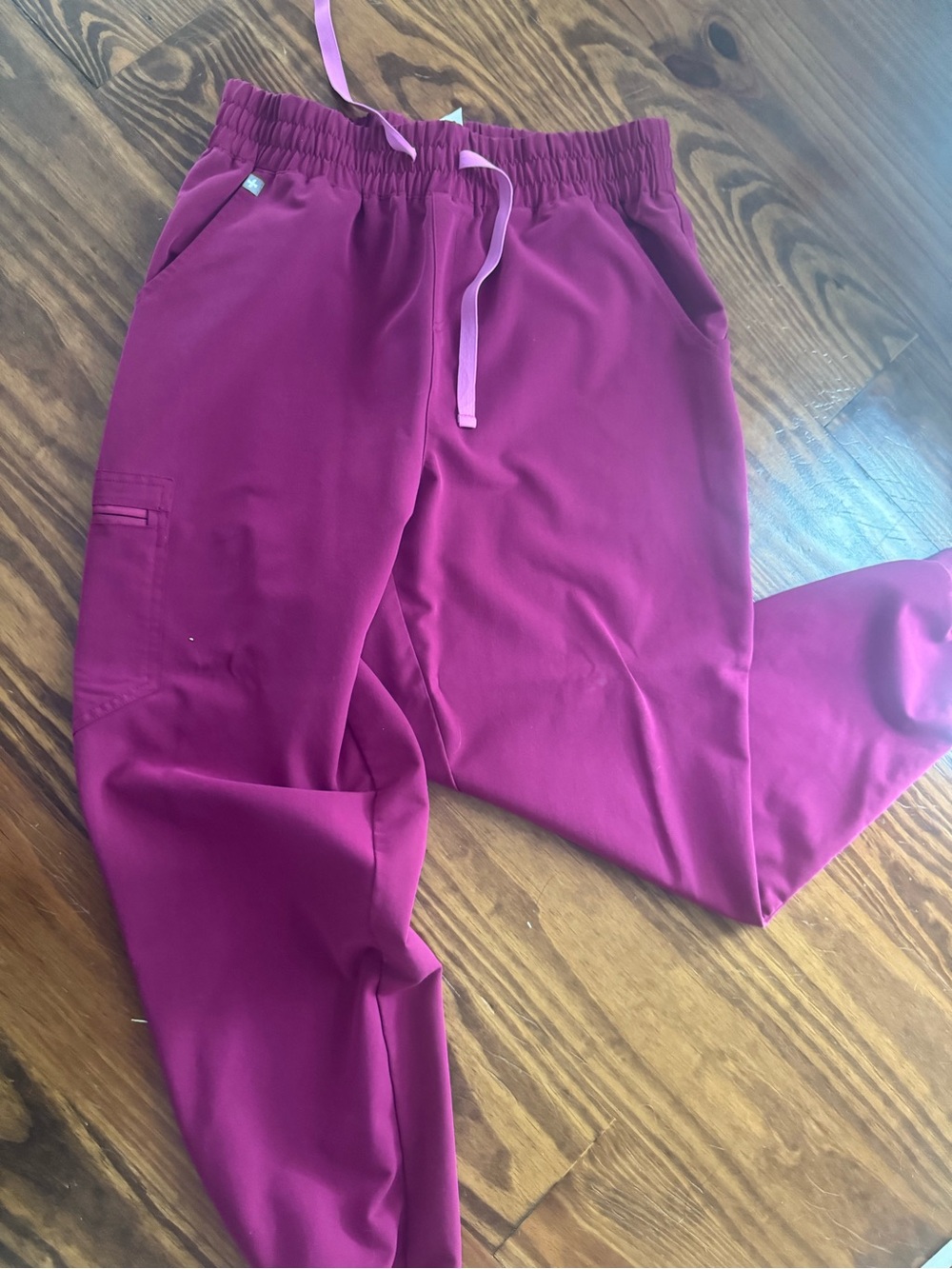 Magenta Drawstring Jogger Pants